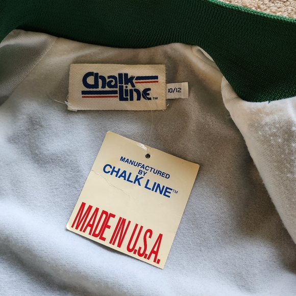 NOS Vintage 90s Oakland A's Chalk Line Satin - Picture 3 of 4